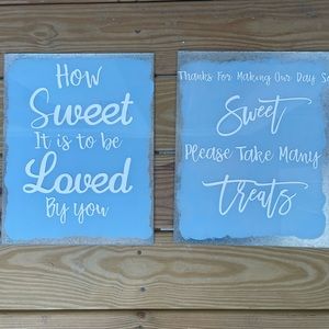 Wedding Acrylic Signs Decor Favor Dessert Table Cookie Table Candy Bar Cake